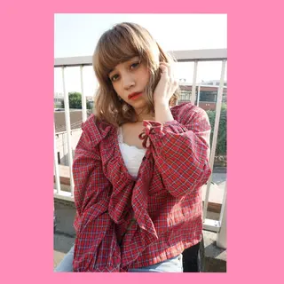 ミディアム カラー 韓国ヘア得意❤︎森澤 悠佳のヘアスタイル