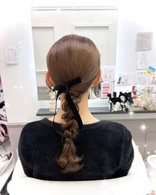 セミロング ヘアアレンジ lien ヒジリのヘアスタイル