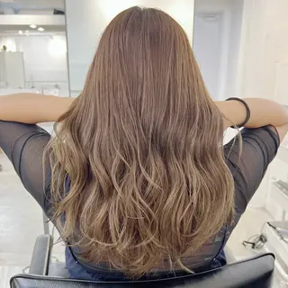 セミロング ハイライト／レイヤー 木下翔太のヘアスタイル