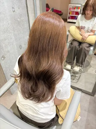 セミロング .AIRI🌼 暖色/ぱつっとぼぶのヘアスタイル