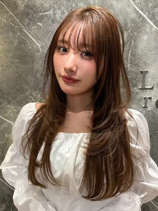 ロング カラー 縮毛/ショート/ ボブ/レイヤー/小原のヘアスタイル