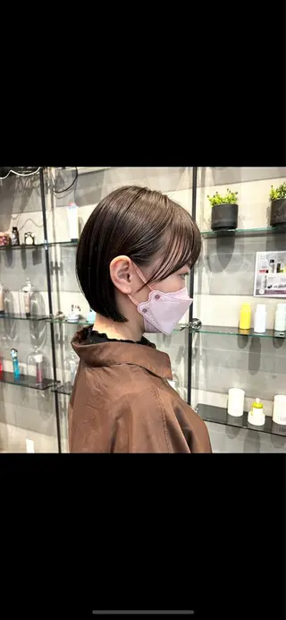 ショート 縮毛矯正・似合わせ タナカ レイヤのヘアスタイル