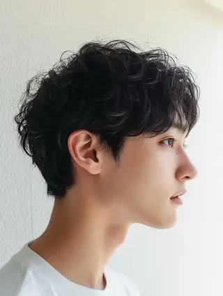 パーマ メンズ デザイナー平澤 健志郎のヘアスタイル