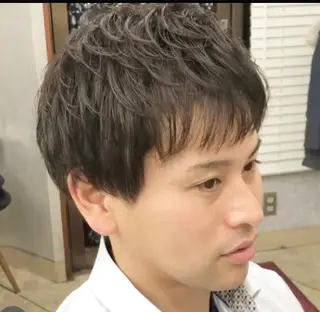 ミディアム メンズ 森田 健一のヘアスタイル