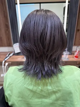 ミディアム 🐺ウルフ× ハイトーン🐺MOEのヘアスタイル