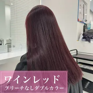 セミロング カラー ヘアアレンジ 🫧モテる💗ダメー ジレスハイトーン🫧のヘアスタイル