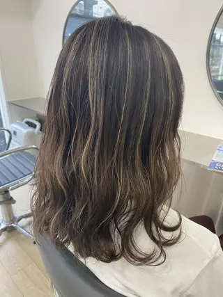 セミロング カラー Reb_keiji 👑小倉圭司のヘアスタイル