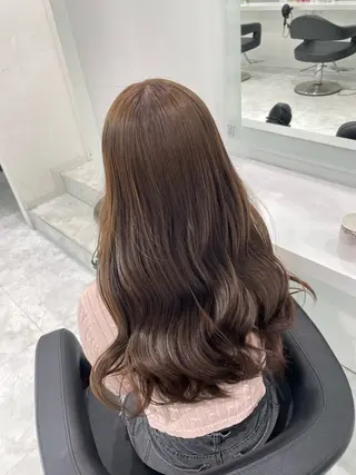 カラー 🤍ブリーチなし ブラウンhimi🤍のヘアスタイル