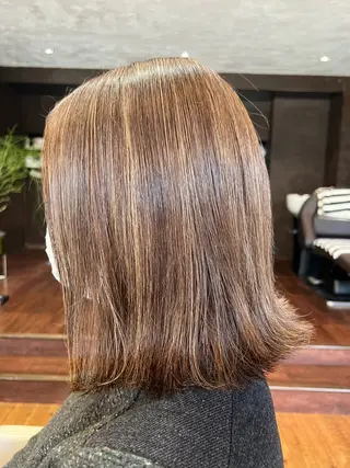 カラー 両国駅徒歩1分⭐️ アイロン仕上げのヘアスタイル