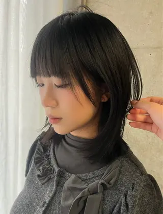 ミディアム 韓国ボブ/ハッシュ カットKIRAのヘアスタイル