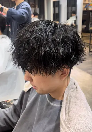 ショート メンズ メンズパーマ×カラー ×新宿　　裕世のヘアスタイル
