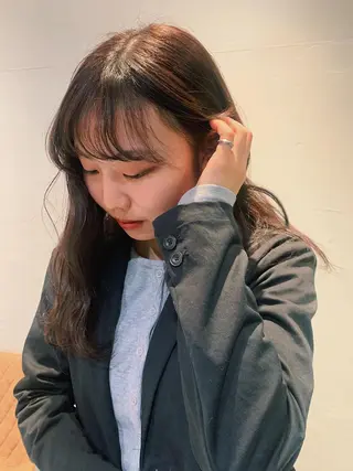 セミロング カラー RISAKO レイヤーカット🎀のヘアスタイル