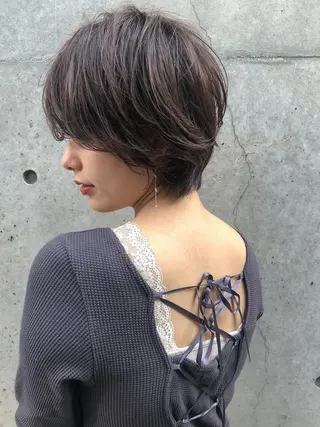 ショート 髪質改善、縮毛矯正 酸性縮毛矯正のヘアスタイル