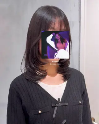 ミディアム 🥣marumo koharu🥣のヘアスタイル