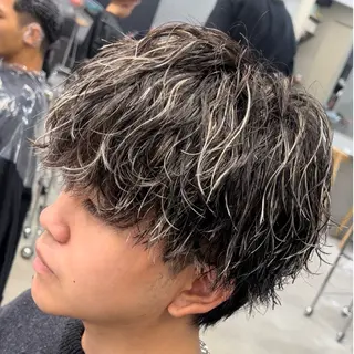 ミディアム カラー ヘアアレンジ メンズ fifth 石川 凪のヘアスタイル