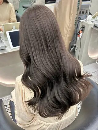 セミロング カラー ヘアアレンジ fumika🎀 ベージュのヘアスタイル