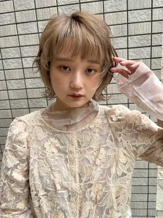 ミディアム 透明感ハイライト◎ 伊藤夏海のヘアスタイル