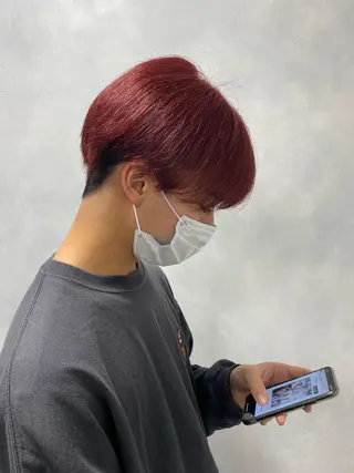 カラー 🤍メンズ韓国ヘア HARUNA🖤のヘアスタイル