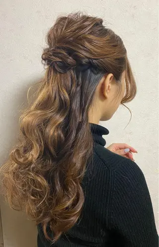 ロング ヘアアレンジ 💫お呼ばれヘア💫 men's✨ともえ✨のヘアスタイル