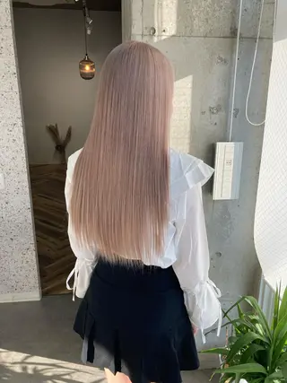 ロング カラー 髪質改善.縮毛矯正 ×韓国ヘアyukiのヘアスタイル