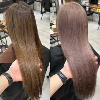 セミロング カラー KEISUKE🐶 カラー✨エクステのヘアスタイル
