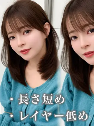ミディアム カラー ヘアアレンジ 顔周り&ミディアム 特化/池袋/kokiのヘアスタイル