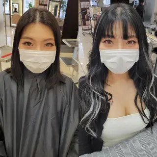 ロング カラー 羽エクステ🩷 🤍まき🤍のマツエク・マツパデザイン