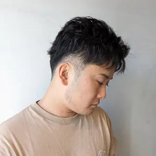ショート メンズ パーマ こにし/蒲生四丁目 /美髪カラー/スパのヘアスタイル