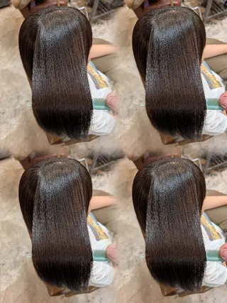 ミディアム パーマ カラー 美髪矯正/縮毛矯正/ 髪質改善/店長 山下のヘアスタイル