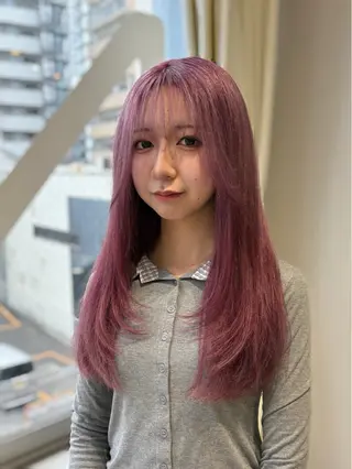 ロング カラー 🎀ゆな🎀ブリーチ /ショートウルフのヘアスタイル