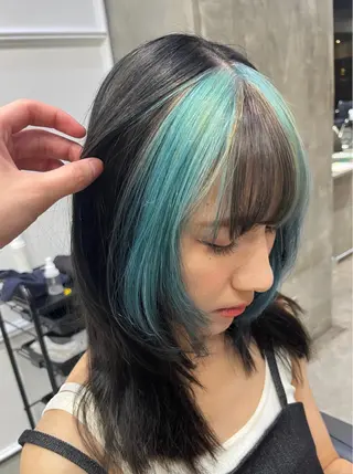 セミロング カラー HAIR MAKE  miel所属・🫧透明感カラー🫧 SHINSEIのヘアスタイル