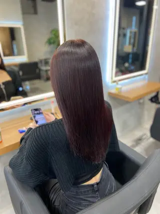 ロング カラー ヘアアレンジ レイヤー×透明感カラ ーHAYATOのヘアスタイル