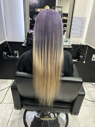 ロング カラー 長田 麻友子のヘアスタイル