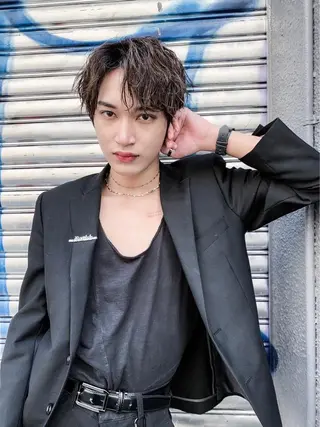 ミディアム カラー パーマ ヘアアレンジ メンズ キッズ ネイル マツエク・マツパ アイブロウ 🔥漢髪特化メンズ マネージャーYUKIのヘアスタイル