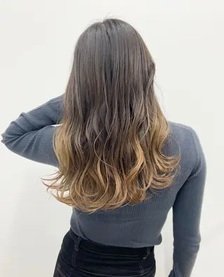 セミロング カラー 🦄インナーカラー 🦄貫井彩花のヘアスタイル