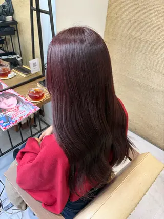 ロング カラー ブリーチなしwカラー /艶カラー/oukaのヘアスタイル
