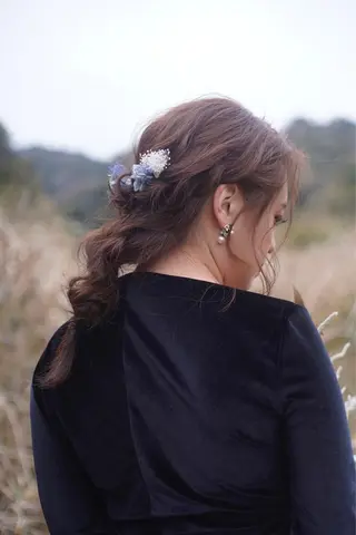 セミロング ヘアアレンジ HIROKO / 透明感暖色カラー🎀のヘアスタイル