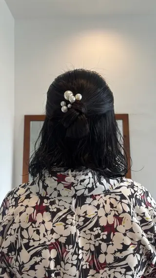 ヘアアレンジ ひいろ パーマ/カットモデルのヘアスタイル