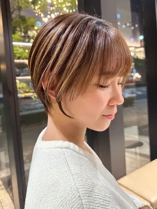 ショート カラー 中尾 碧斗のヘアスタイル