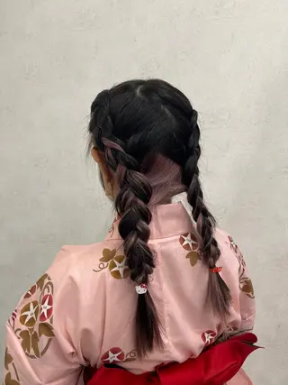 ヘアアレンジ 寒色 ♡ レイヤー ┊︎miyuのヘアスタイル