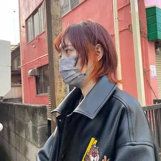 ミディアム カラー 黒崎 勝巳のヘアスタイル