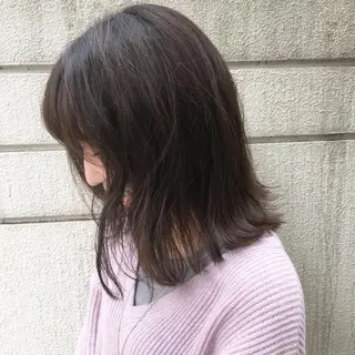 ミディアム カラー 低ダメージパーマ ケアパーマ/武田明大のヘアスタイル