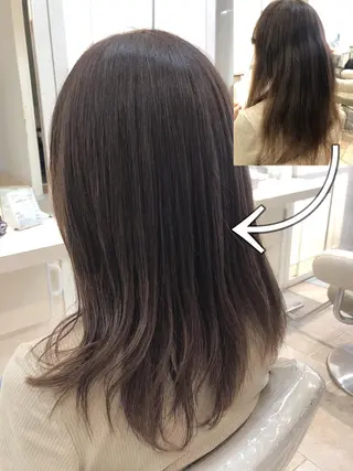 ロング カラー パーマ 須賀 一美のヘアスタイル