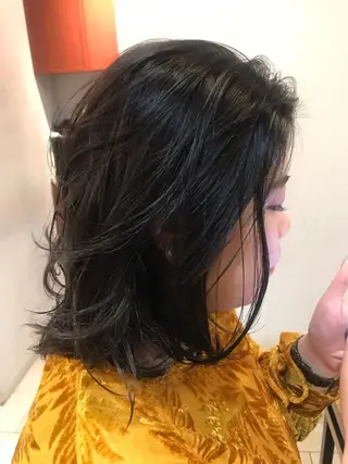 ミディアム カラー 艶カラー/似合わせ 💖Emmy💖のヘアスタイル