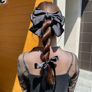 ロング ヘアアレンジ yumemiレイヤー ‎✴︎ 透明感カラーのヘアスタイル