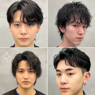 セミロング カラー パーマ メンズ 🔮メンズ縮毛矯正 メンズパーマ💎竹永のヘアスタイル