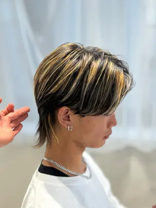 カラー メンズ メンズパーマ特化/波 巻きツイスパ 長町至のヘアスタイル