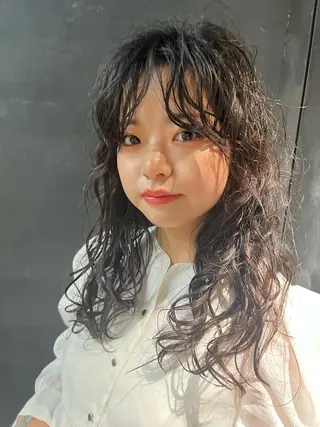 ロング パーマ 松井美樹/似合わせ ガーリー・韓国のヘアスタイル