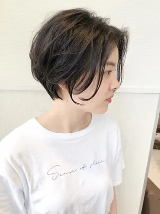 ショート カラー 三鷹で1番ショート ボブをカットする新谷のヘアスタイル
