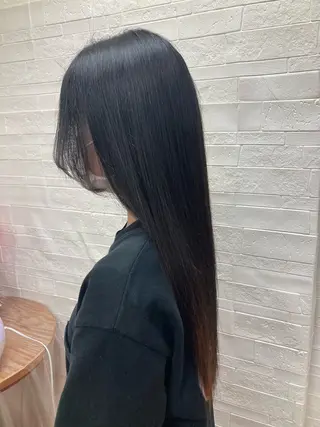 ロング カラー 縮毛矯正/ /関内/あべももこのヘアスタイル